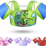 Vvinca Separable Toddler Swim Vest Fit 22-66 Lbs（1-6 Years）|2025 Newest 3 in 1 Pool Float & Arm Bands Boys and Girls, Adjustable Sturdy Safety for Infant 1 2 3 4 5 6 Year