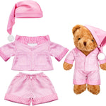 Civaner Stripe Bear Clothes Stuffed Animal Clothes 12 -16 Inch Build a Lovely Stuffed Animal Costumes and Accessories Fit, Bear is Not Included(Pink)