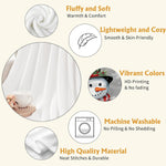 YeeJu Christmas Throw Blanket Baby Small Gray Christmas Snowman Blanket Toddler Infant Swaddle Pet Crib Soft Lightweight Fuzzy Plush Fleece Blankets and Throws Xmas Winter Holiday Blanket 30x40