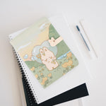 Zeph Hosea Cute Cartoon Notebook Kawaii Journal Notebook Japanese Sketchbook Leather Cover Diary Notepad Travel Notebook,Green
