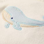 Gymboree,Baby Boys,and Newborn Long Sleeve Sweater and Pants 2-Piece Outfit Set,Ivory Whale,0 Months,3 Months