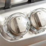 Regalo Safety Stove Knob Covers for Baby Proofing, Child Proof Oven Knob Guards, Easy Install, Clear (5 Pack)