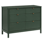 Babyletto Bondi Baby Dresser for Nursery - 6 Drawer Wooden Dresser for Kids Bedroom, Living Room, Hallway - GREENGUARD Gold Certified - Assembled Double Chest of Drawers for Boys & Girls, Forest Green