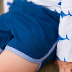 RUGGEDBUTTS Boys UPF50+ Sun Protection Dolphin Hem Swim Trunks - Navy, 2T