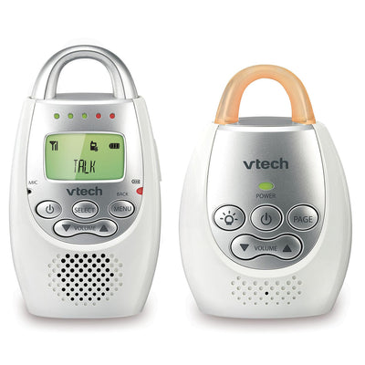Two Vtech baby monitors on a white background