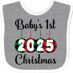 inktastic Babys 1st Christmas 2025 Baby Bib