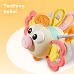 iPlay, iLearn Baby Toy 6-12 Month, Infant Fish Teething Sensory Toy, Toddler Busy Key Activity Fidget Toys, Montessori Learning Development