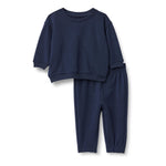 Amazon Essentials x Sofia Grainge Unisex Toddlers' Sweatshirt & Sweatpant Set, Navy, 4T