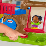 Fisher-Price Little People Toddler Musical Toy Swing & Share Treehouse Playset with 3 Figures for Pretend Play Ages 1+ Years