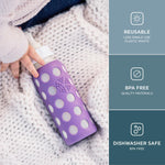 Lifefactory Glass Baby Bottle with Stage 2 Nipple and Protective Silicone Sleeve Grape 9 Oz (LF110021C4)