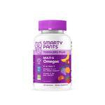 SmartyPants Toddler Multivitamin Gummies, Omega 3 (DHA/EPA), Vitamins D3, C, Vitamin B12, B6, A, K & Zinc, Biotin, Gluten Free, Three Fruit Flavors, 120 Count (60 Day Supply)
