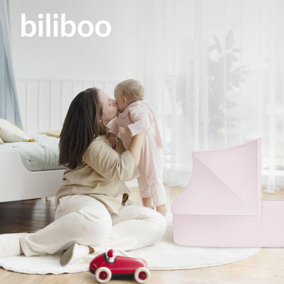 Biliboo Premium Baby Lounger - Must Have Baby Bassinet for Newborn, Infant and Toddler - Baby Nest Lounger - Baby Shower - Baby Registry - Pink