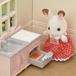 Calico Critters Red Roof Cozy Cottage Dollhouse Playset with Figure, Furniture and Accessories