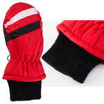 CLeemuziN Kids Stripe Thicken Snow Mittens Glove for Toddler Winter Warm Ski Gloves for 2-5T Baby Boys Girls