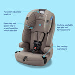 Graco Tranzitions 3-in-1 Harness Booster Car Seat, Forward Facing Car Seat, Highback, to Backless Booster, Cinder