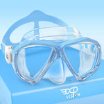 Kids Diving Mask 180° Anti-Fog Swim Mask, Tempered Glass Child Swim Goggles with Nose Cover Anti-Leak Kids Swim Goggles 4-14 Boys Girls for Diving, Snorkeling, Swimming (Harry Blue)