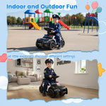 Costzon Police Car Ride On, Toddler Foot-to-Floor Sliding Car with Siren Sounds, Music & Flashing Lights, Under-Seat Storage, Kids Ride On Toys for Boys Girls 18+ Months