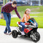 Costzon Kids Motorcycle, Licensed BMW 12V Battery Powered Electric Motorcycle with Headlight, Horn, Music, MP3, USB Port, 3 Wheels Ride on Toddler Motorcycle for Kids, Gift for Boys & Girls (Deep Red)