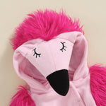 Madjtlqy Halloween Costumes Toddler Baby Boy Girl Flamingo Animal Hooded Sleeveless Romper Jumpsuit Legging Duck Outfits