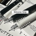 MOZXIRZ 4 Pcs Cute Retractable Pens Bowknot Gel Pens 0.5mm Fine Point Black Ink Smooth Writing Pen Office School Supplies Cartoon Kawaii White Pen for Women Girls (White)