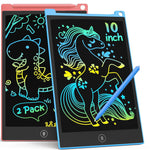 TECJOE 10 Inch 2 Pack LCD Writing Tablet, Colorful Doodle Board Drawing Tablet for Kids, No Mess Toddler Travel Learning Toys, Christmas Birthday Gifts for 3 4 5 6 7 8 Year Old Boys Girls Preschooler