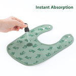 Hakochia Waterproof Baby Bib Super Soft and Absorbent Cotton S 4-Layer Unisex Baby Bandana Bibs With Adjustable Snaps for Boys GirlsFeeding, Teething, Drooling,3-36 Months 10 Pack