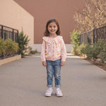 1-5T Toddler Baby Girl Flower Sweater Cardigans Fall Clothes Winter Warm Long Sleeve Button Up Floral Knitted Coats