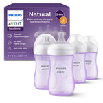 Philips Avent Natural Baby Bottles with Natural Response Nipples (Slow Flow, Flow 2), 4oz, 4-Pack, SCY900/04