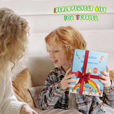 ElapseGlow Dinosaur Sensory Counting Toys for Toddlers 3-4, Montessori Color Sorting & Matching Games, Fine Motor Skills Development, Educational Travel Toys for Kids with Autism