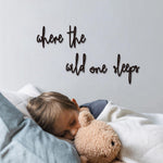 Where The Wild One Sleeps Toddler Boys Room Decor Playroom Wall Decor Wooden Wall Art Decoration for Boys and Girls