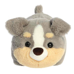 Aurora® Adorable Spudsters™ Storm Australian Shepherd™ Stuffed Animal - Round Shape Makes for Comforting Cuddles - Perfect for Kids All Ages and Animal Loving Adults - Gray 11 Inches