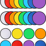 Gejoy Foldable Flying Disc Fans Bulk with Bags 9.8 Inch DIY Sublimation Handheld Cooling Fan Beach Flying Disc for Summer Outdoor Games Activities Birthday Wedding Party Favors(Mixed Color,24 Pcs)