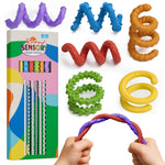 Flexible Sensory Fidget Sticks for Kids,6PCS Sensory Fidget Toys for Stress Anxiety Autistic ADHD,Calm Down Travel Airplane Essentials Toys,Stuffers Gifts for Teens Boys Girls