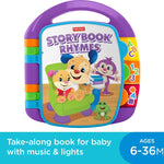 Fisher-Price Laugh & Learn Storybook Rhymes, take-Along Musical Toy Book with Learning Content for Infants (Amazon Exclusive)