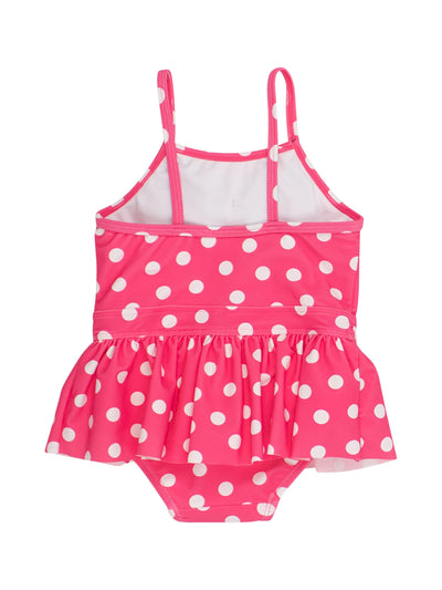 RuffleButts Girls UPF50+ Sun Protection Princess Sleeveless One Piece Swimsuit