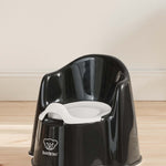 BabyBjörn Potty Chair, Black/White Potty Training Toilet, Easy-to-Clean, Removable Inner Potty, Non-Slip