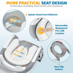 Orzbow Potty Training Seat, Toddler Toilet Seat with Step Stool Ladder, 2-in-1 Toddler Potty Training Toilet Chair for Kids Boys Girls - 5-Level Adjustable Height | Splash Guard | Anti Slip Pad, Grey