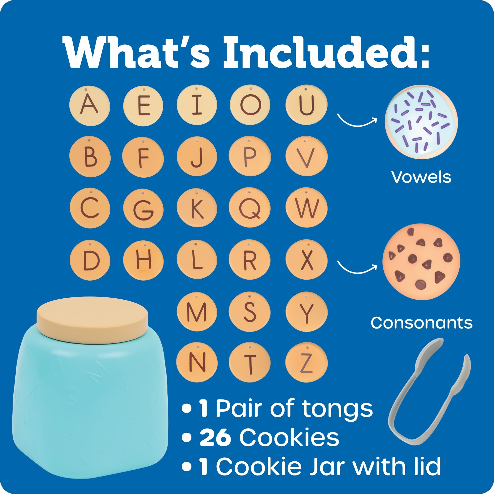 Learning Resources Alphabet Cookie Jar - ABC Toys - Play Food ...