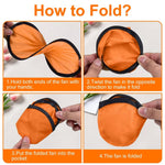 YEAHACLUB 28PCS Foldable Flying Disc Fans with Bags, 9.8'' DIY Handheld Black Egde Fabric Folding Fan for Outdoor Game Activities Birthday Party Favors Gifts, 14 Colors