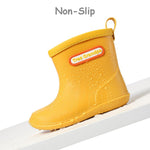 Tree Grandpa Yellow Toddler Rain Boots Size 5 Baby Waterproof Shoes Kids Rain boots for Boys Girls with Easy on