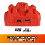 Air Hogs, Zero Gravity Sprint RC Car Wall Climber, Red USB Micro B Rechargeable Indoor Wall Racer, Over 4-Inches, Kids Toys for Kids Ages 4 and up
