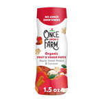 Once Upon a Farm Organic Fruit & Veggie Baby Puffs, Apple, Sweet Potato & Coconut, 1.5oz