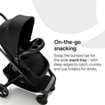 Mompush Wiz Pro 4-in-1 Baby Stroller with Bassinet Mode, Full-Size All-Terrain Premium Stroller from Newborn to Toddler, Snack Tray Included for Easy Feeding & Travel, Lay-Flat in Seconds
