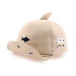 Shark Baby Boys Cap Fashion Cartoon Baseball Cap for Boys Girls Summer Infant Sun Protect Hat 3-18 Months (Beige Shark, 3-18 Months)