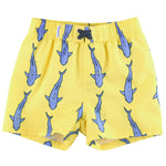 RUGGEDBUTTS Boys UPF50+ Sun Protection Animal Swim Trunks - Jawsome, 8