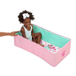 Bright Starts Disney Baby Minnie Mouse TuckAway Travel Tub, Converts Shower to Bathtub, Folds to Store, Easy to Clean, Portable Baby Bathtub for Travel, 12M-5Y