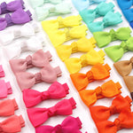CÉLLOT Baby Hair Clips 50 Pieces 25 Colors in Pairs Baby Girls Fully Lined Bows Hair Pins Tiny 2" Hair Bows Alligator Clips for Girls Infants Toddlers