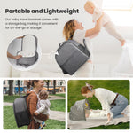 BNAKKON Travel Bassinet Portable Baby Bassinet, Baby Lounger for Newborn, Infant and Toddler, Suitable for Indoor & Outdoor Carrying, Mini Cribs Co Sleeper for Baby in Bed, Foldable Washable, Grey
