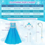 Meland Princess Dresses for Girls - Princess Costume with Long Cape for Girls Age 3-10 Year Old for Birthday Halloween Party