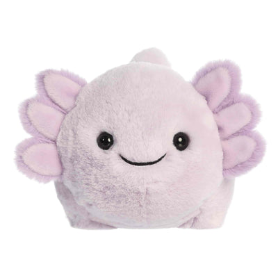 Aurora Adorable Spudsters Purple Axolotl Stuffed Animal - Round Shape Makes For Comforting Cuddles - Perfect for Decorating Rooms and Valentine's Day - 10 Inches